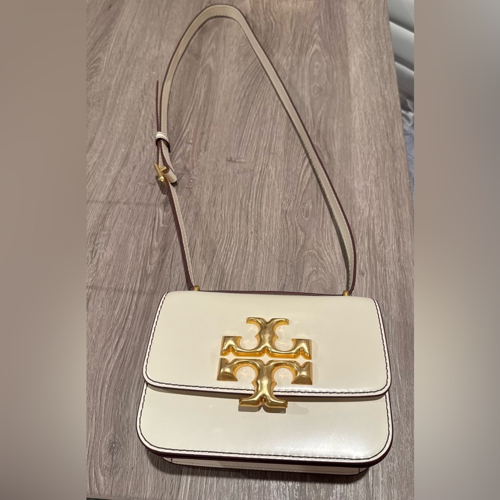Tory Burch Ivory Crossbody with Gold Accent